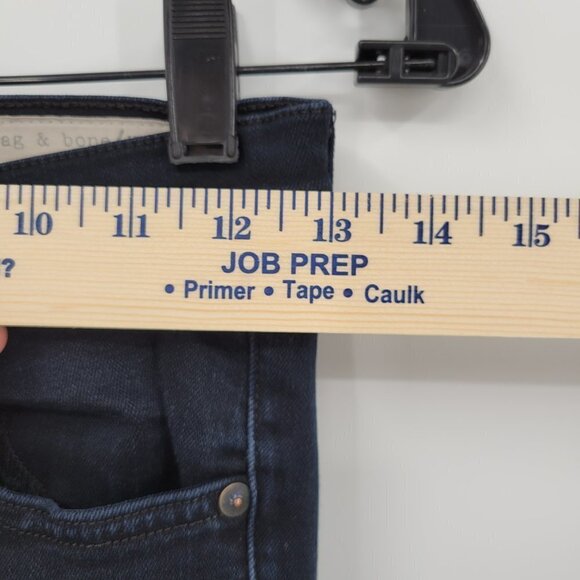 Rag & Bone Women Black Justine 10" High Rise Skinny Frayed Hem Jeans Size 26 - Picture 10 of 14